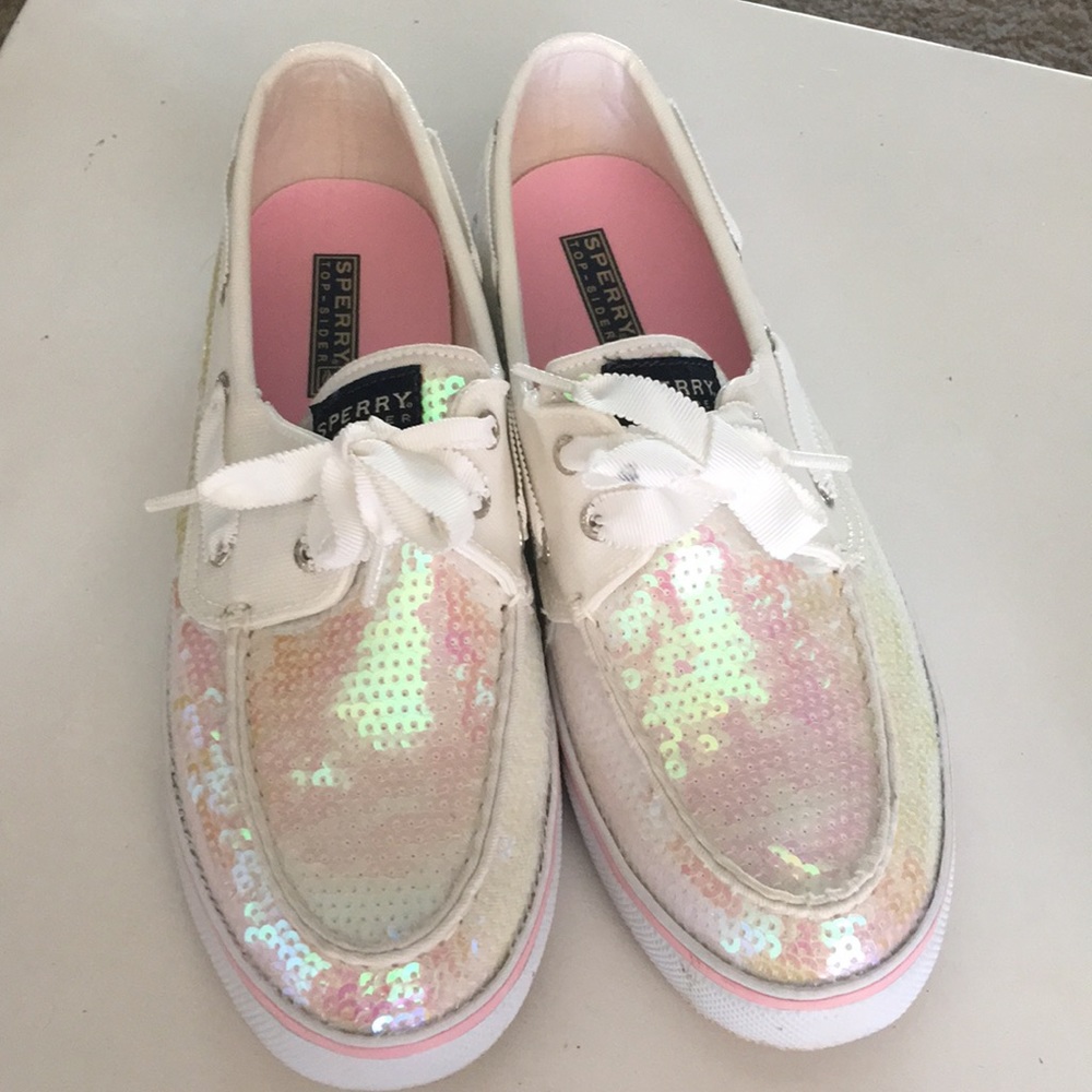 Sperry Bahama sparkly sequin boat shoe